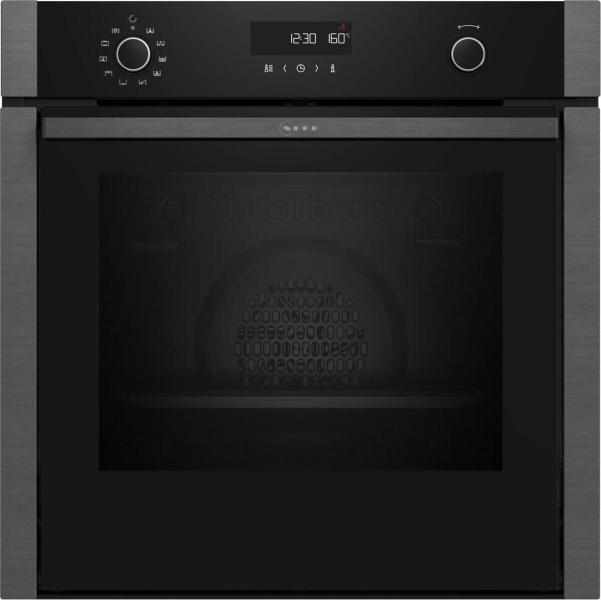 ARDEBO.de Neff B5ACH7HG3 N50 A+ Einbaubackofen, 59,4 cm breit, 71 L, Pyrolyse, 1-fach Teleskopauszug, CircoTherm, Slide&Hide Tür, Graphite-Grey