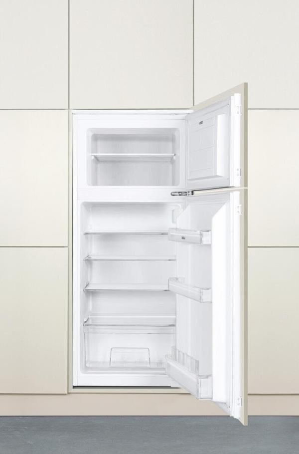 Amica EDTS 372 911 Einbau-Kühl-/Gefrierkombination, Nischenhöhe: 122 cm, 170 L, Schlepptür-Technik, elektronische Steuerung, Tür-Offen-Alarm, Inverter Kompressor, weiß (1195113)