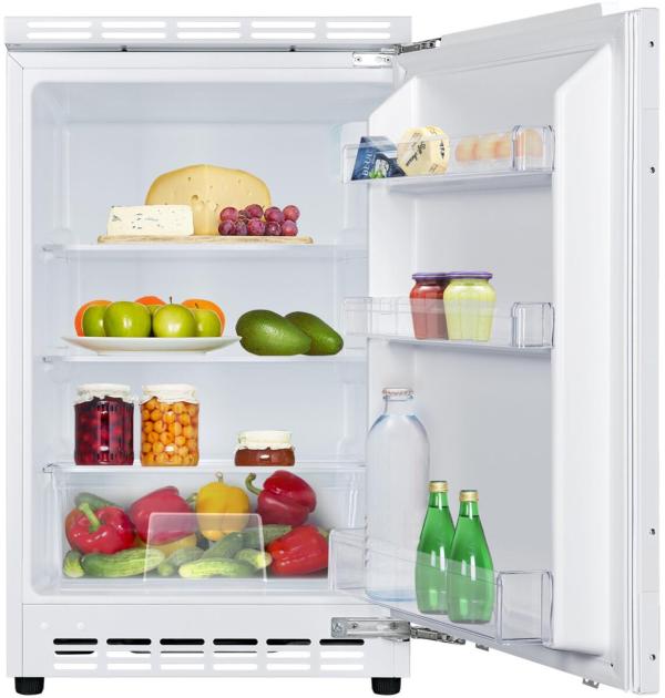 Amica UVKSD 351 961 Unterbau-Vollraum-Kühlschrank, Nischenhöhe: 82 cm, 103 L, elektronische Steuerung, Tür-Offen-Alarm, Inverter Kompressor, dekorfähig (1195109)