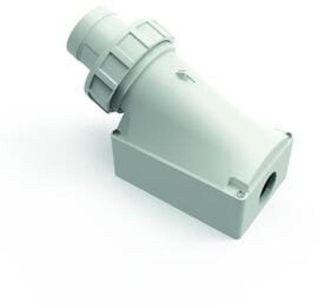 Bals 24689 Wandgerätestecker, 63A, 5p, >50V, 1H, GTB-W-ST, IP67, Gehäuse 170x118mm, grau (24689 )