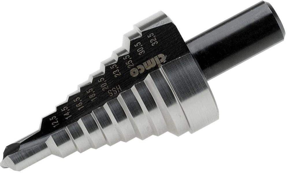ARDEBO.de Cimco HSS-Stufenbohrer für Kabelverschraubungen, 9 Bohrstufen (201275)
