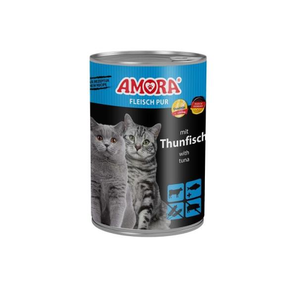 ARDEBO.de AMORA Cat Fleisch Pur mit Thunfisch 400g