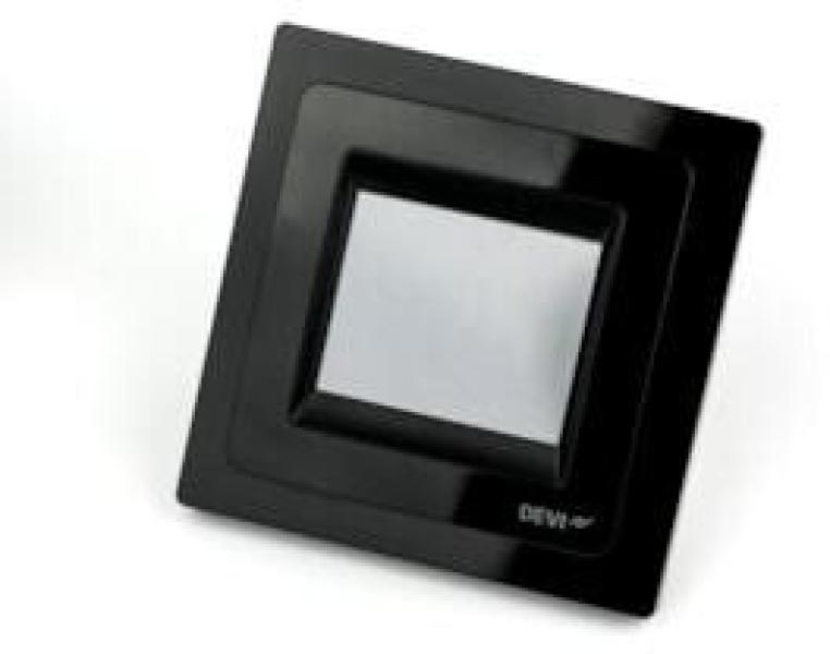 Devi DEVIregTouch, UP Uhren-Thermostat, 16A, 230V, mit Rahmen, schwarz (140F1069)