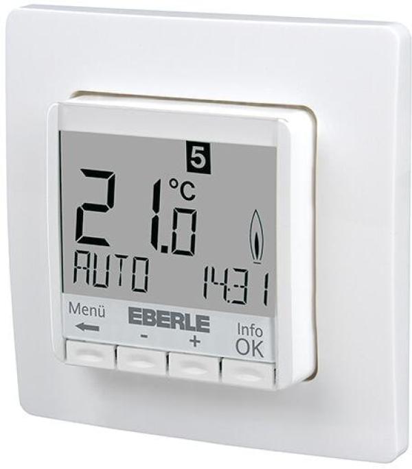 ARDEBO.de Eberle FIT 3R / weiß Unterputz-Uhrenthermostat als Raumregler, AC 230V, 1 Schließer, 10A (527810455100)