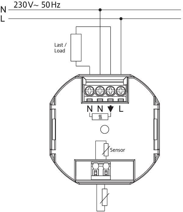 Eberle FIT 3R / weiß Unterputz-Uhrenthermostat als Raumregler, AC 230V, 1 Schließer, 10A (527810455100)