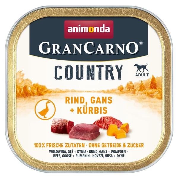 ARDEBO.de Animonda Dog GranCarno Country Adult Rind, Gans & Kürbis 150g