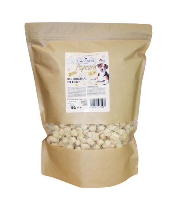 ARDEBO.de LandSnack für Hunde Popcorn mit Leber 450g XXL-Pack