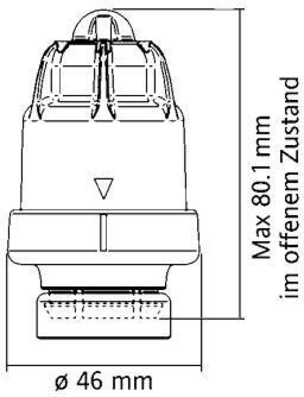 Eberle TS+ 5.11 M28 Thermischer Stellantrieb, 230V AC 2,5W, Arbeitshub 4,5mm, stromlos geschlossen (049320011015)