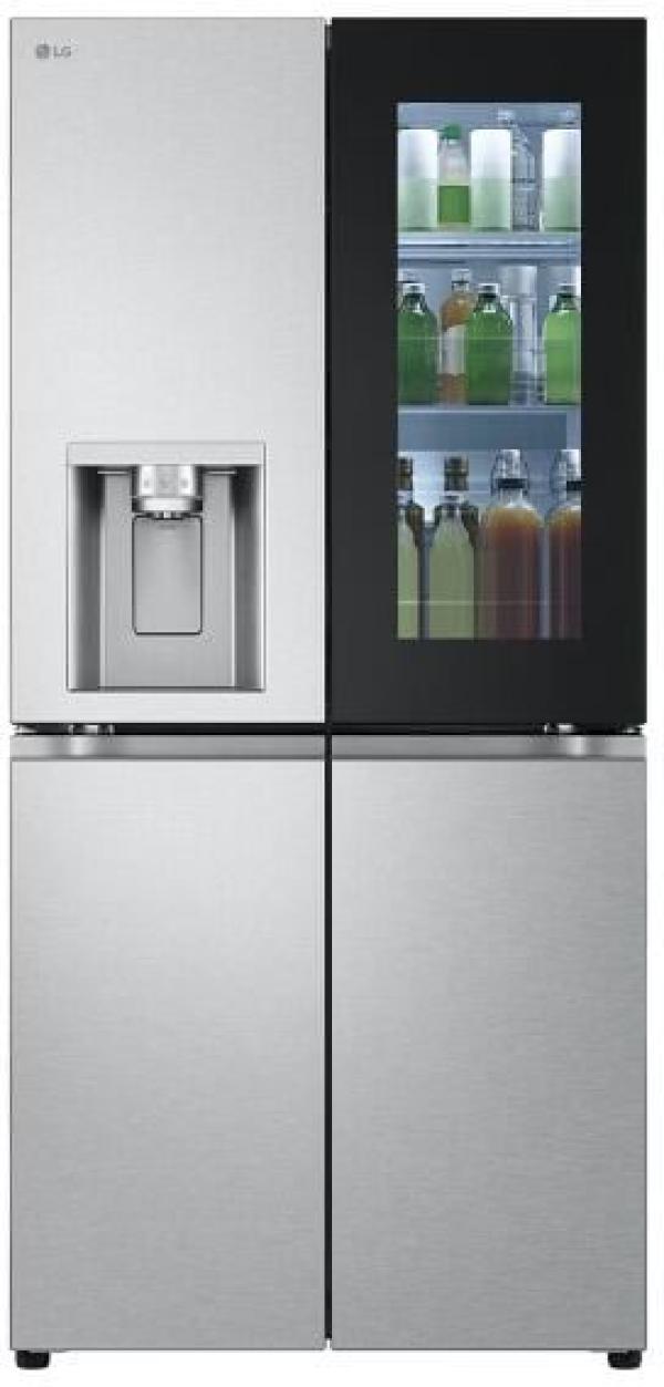 ARDEBO.de LG GMG761MBAE Stand Side-by-Side Kombination Multidoor, 83,5 cm breit, 508 L, InstaView, Wassertank, Eis-, Crushed Ice- und Wasserspender, WLAN, Metal Sorbet