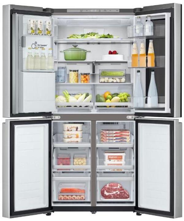LG GMG761MBAE Stand Side-by-Side Kombination Multidoor, 83,5 cm breit, 508 L, InstaView, Wassertank, Eis-, Crushed Ice- und Wasserspender, WLAN, Metal Sorbet