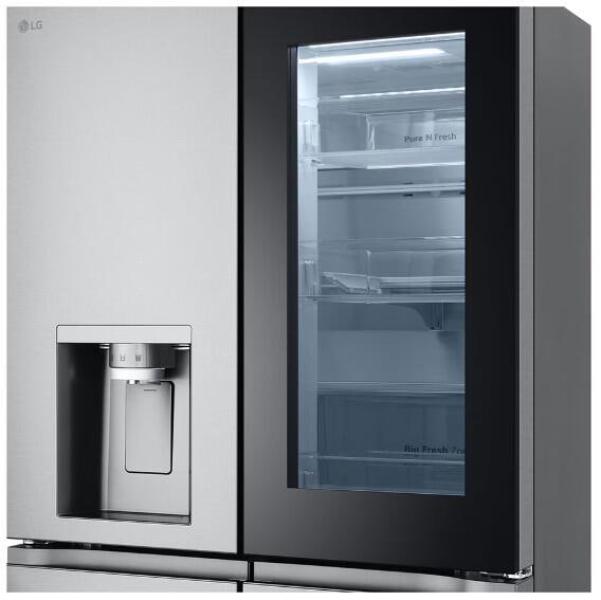 LG GMG761MBAE Stand Side-by-Side Kombination Multidoor, 83,5 cm breit, 508 L, InstaView, Wassertank, Eis-, Crushed Ice- und Wasserspender, WLAN, Metal Sorbet