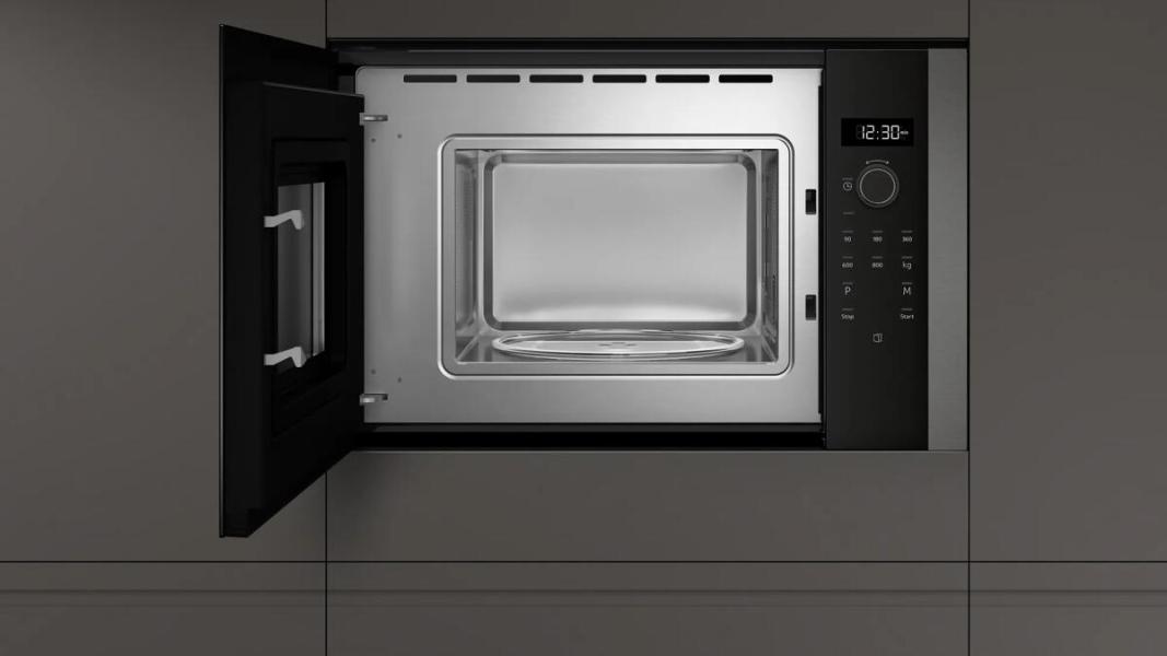 Neff HLAWD23G0 N50 Einbau Mikrowelle, 59,4 cm breit, 20 L, 5 Leistungsstufen, 7 Automatikprogramme, Graphite-Grey