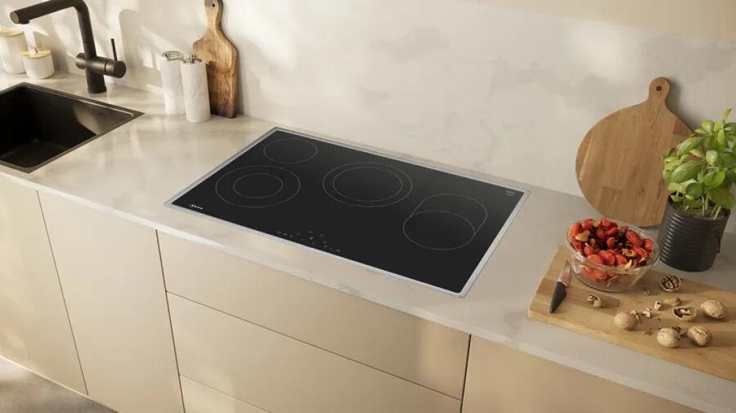 Neff BTX48PB0 N30/N70 A+ Backofen-Set (B2CCJ7AK3 + T18SDH9L0) mit Elektrokochfeld, 60 cm breit, 71 L, Pyrolyse, TouchControl, Edelstahl/Schwarz