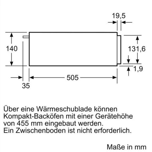 Neff N1AHA01G0 N50 Wärmeschublade, 59,4 cm breit, Push & Pull, Graphite-Grey