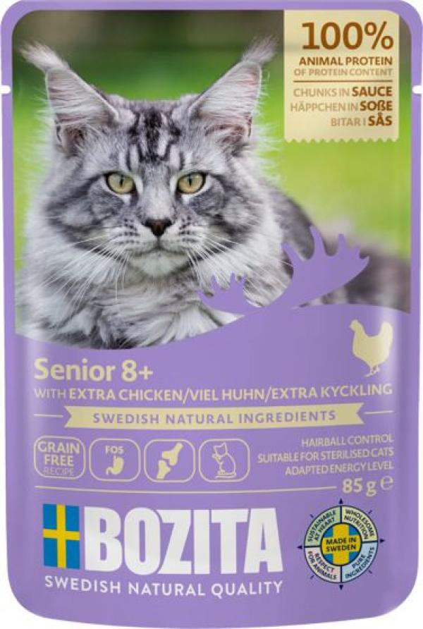 ARDEBO.de Bozita Senior 8+ Häppchen in Sauce mit viel Huhn 85 g