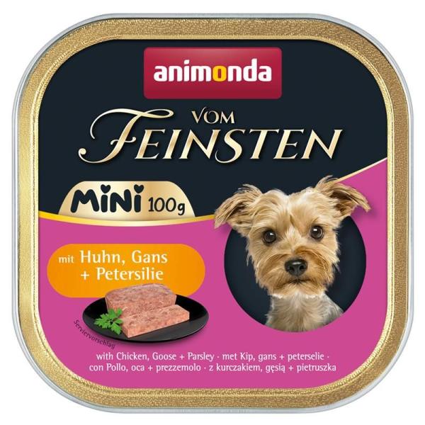 ARDEBO.de Animonda Dog vom Feinsten Mini Adult mit Huhn, Gans & Petersilie 100g