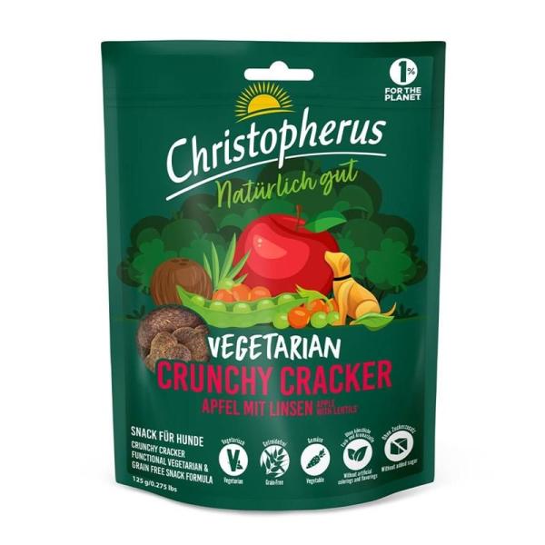 ARDEBO.de Christopherus Snack Vegetarian Apfel & Linsen 125g