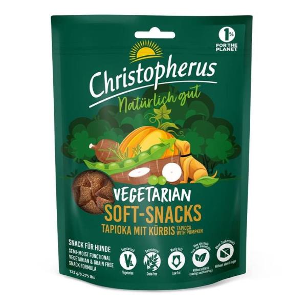 ARDEBO.de Christopherus Snack Vegetarian Soft Tapioka & Kürbis 125g