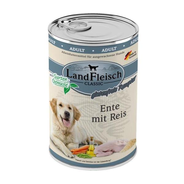 ARDEBO.de Landfleisch Dog Classic Ente mit Reis & Gartengemüse 400g