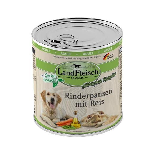 ARDEBO.de Landfleisch Dog Classic Rinderpansen mit Reis & Gartengemüse 800g