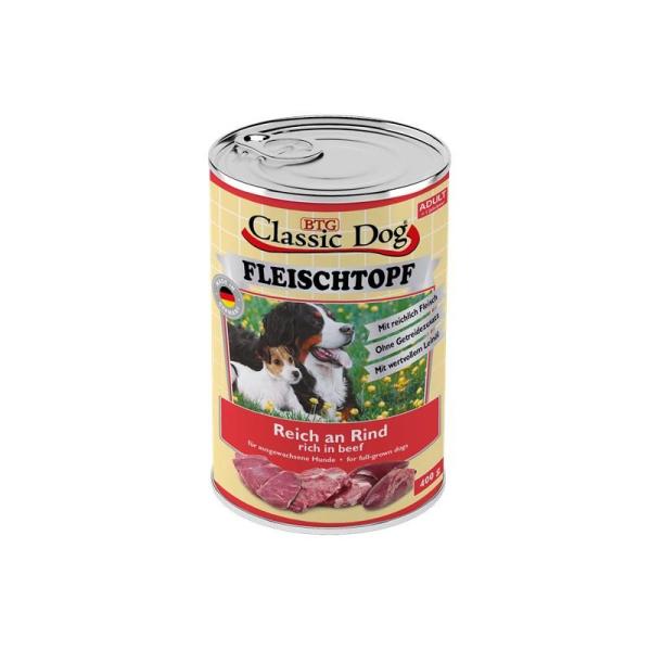 ARDEBO.de Classic Dog Dose Adult Fleischtopf Pur Reich an Rind 400g