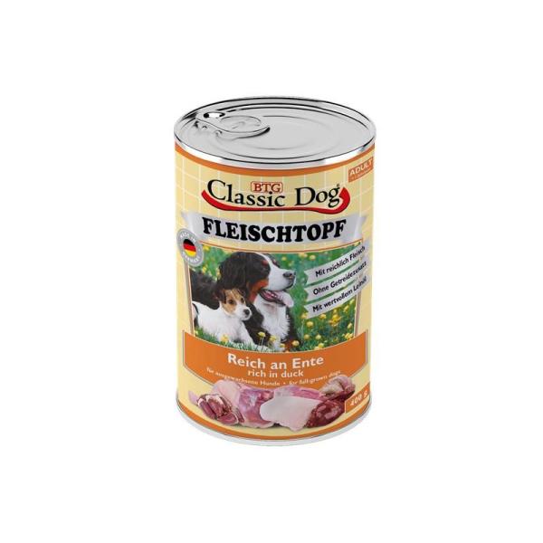 ARDEBO.de Classic Dog Dose Adult Fleischtopf Pur Reich an Ente 400g