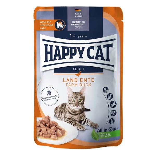 ARDEBO.de Happy Cat PB Culinary Meat in Sauce Land Ente 85g