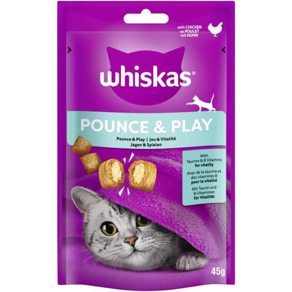 ARDEBO.de Whiskas Snack Pounce & Play mit Huhn 45g