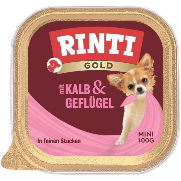 ARDEBO.de Rinti Schale Gold Mini Kalb & Geflügel 100g