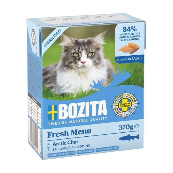 ARDEBO.de Bozita Sterilised Häppchen in Sauce mit Saibling 370 g