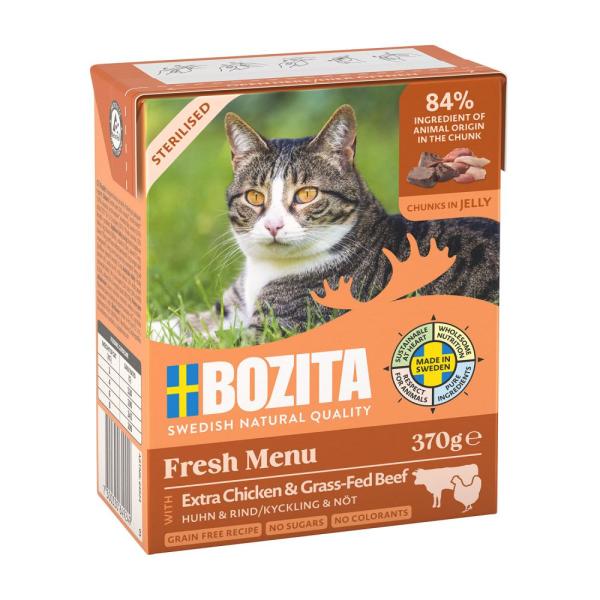 ARDEBO.de Bozita Sterilised Häppchen in Gelee mit Huhn & Rind 370 g