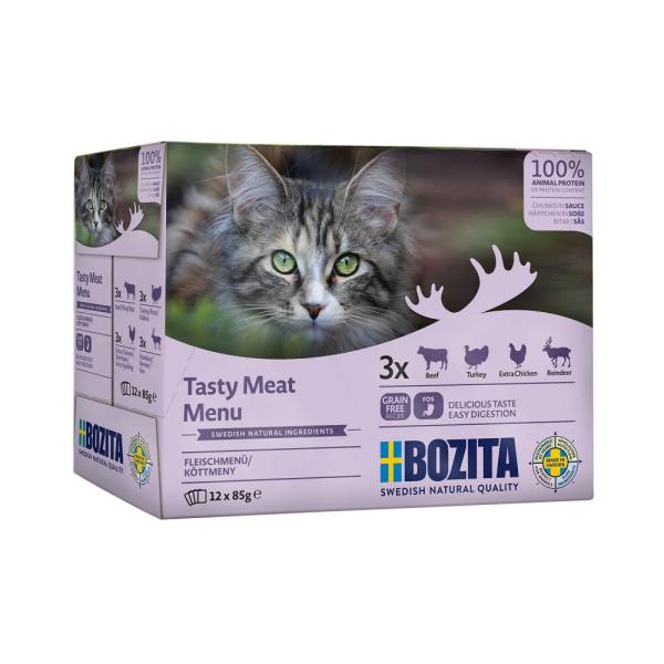 ARDEBO.de Bozita Häppchen in Sauce Multibox Fleisch 12 x 85g