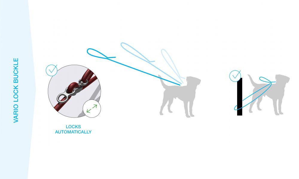 Curli Vario Comfort Leash Brown L