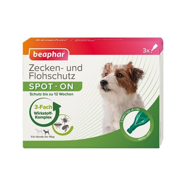 ARDEBO.de Beaphar Dog Spot On**  3x1 ml für kleine Hunde bis 15 kg