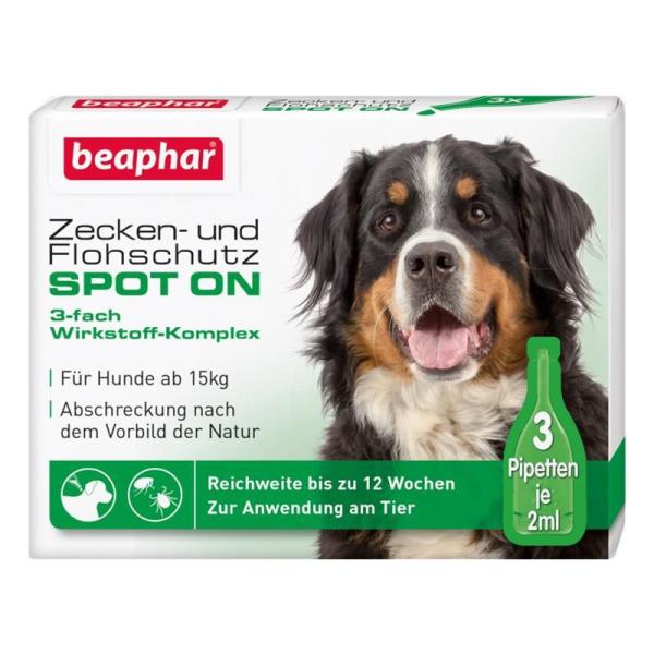 ARDEBO.de Beaphar Dog Spot On** 3x2 ml für große Hunde ab 15 kg