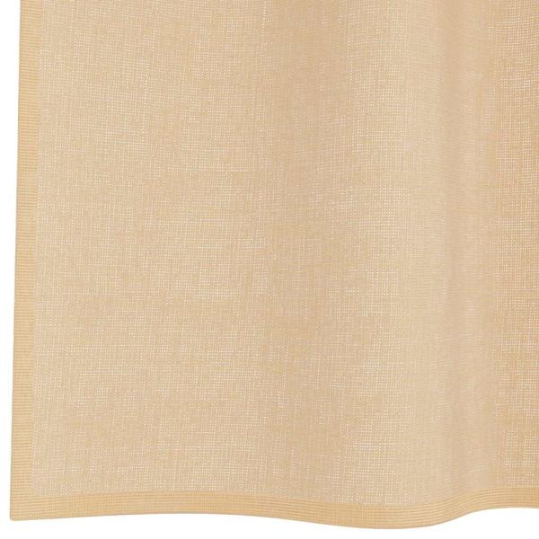 Voile Vorhänge mit Schlaufen 2 Stk. Sandfarbe 140x245 cm