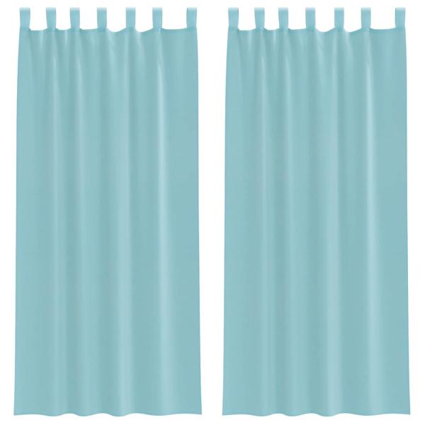 Voile Vorhänge mit Schlaufen 2 Stk. Türkis 140x225 cm