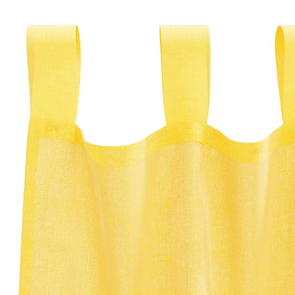 Voile Vorhänge mit Schlaufen 2 Stk. Gelb 140x260 cm
