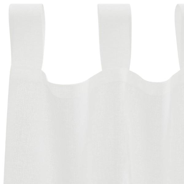 Voile Vorhänge mit Schlaufen 2 Stk. Weiß 140x245 cm