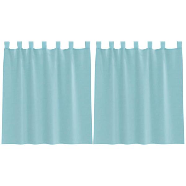 Voile Vorhänge mit Schlaufen 2 Stk. Türkis 140x140 cm