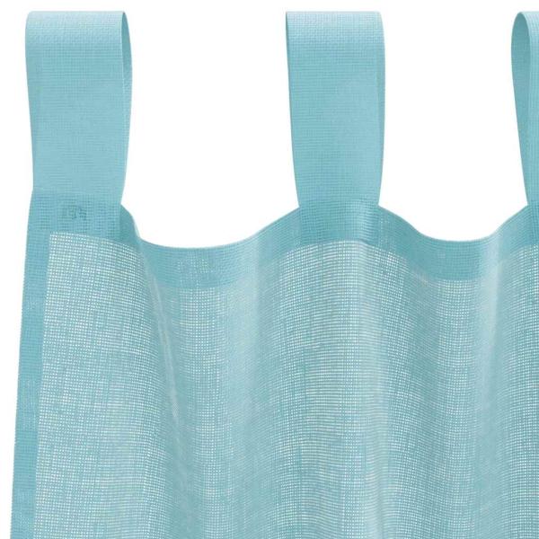 Voile Vorhänge mit Schlaufen 2 Stk. Türkis 140x140 cm