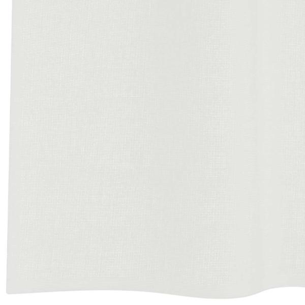 Voile Vorhänge mit Schlaufen 2 Stk. Weiß 140x175 cm