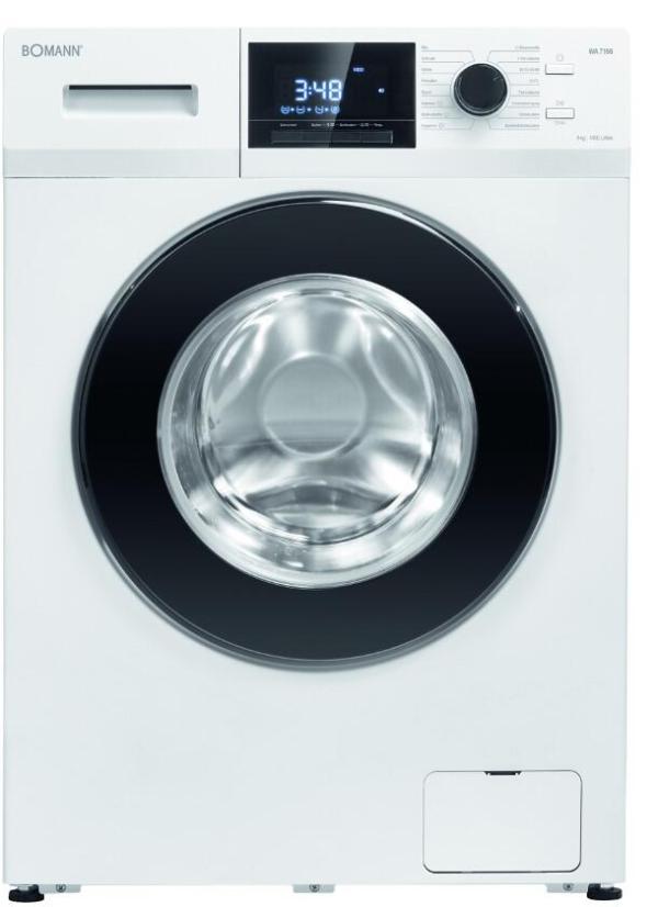 ARDEBO.de Bomann WA 7196 9kg Frontlader Waschmaschine, 60 cm breit, 1400U/Min, 16 Programme, Endzeitvorwahl, Kindersicherung, weiß
