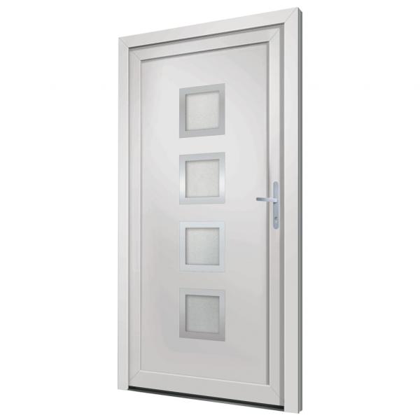 Haustür Weiß 108x208 cm PVC