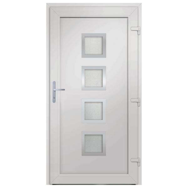 Haustür Weiß 108x208 cm PVC
