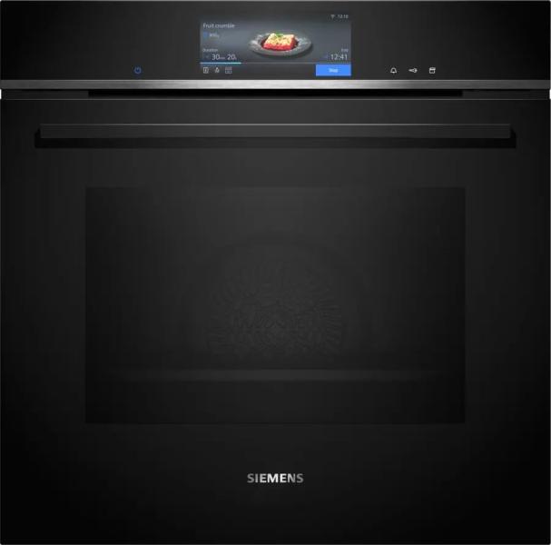 ARDEBO.de Siemens HS758G3B1 iQ700 A+ Einbau-Dampfbackofen, 60 cm breit, 71 L, cookControl Pro, Sprachsteuerung, Kindersicherung, 22 Heizarten, Schwarz