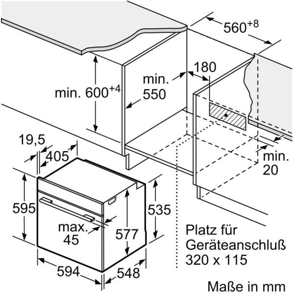 Siemens HS758G3B1 iQ700 A+ Einbau-Dampfbackofen, 60 cm breit, 71 L, cookControl Pro, Sprachsteuerung, Kindersicherung, 22 Heizarten, Schwarz