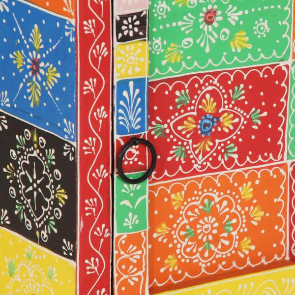 Nachttisch Mehrfarbig 40x35x45 cm Massivholz Mango