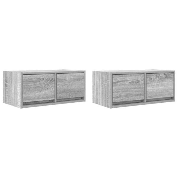 TV-Schränke 2 Stk. Grau Sonoma 60x31x25,5 cm Holzwerkstoff