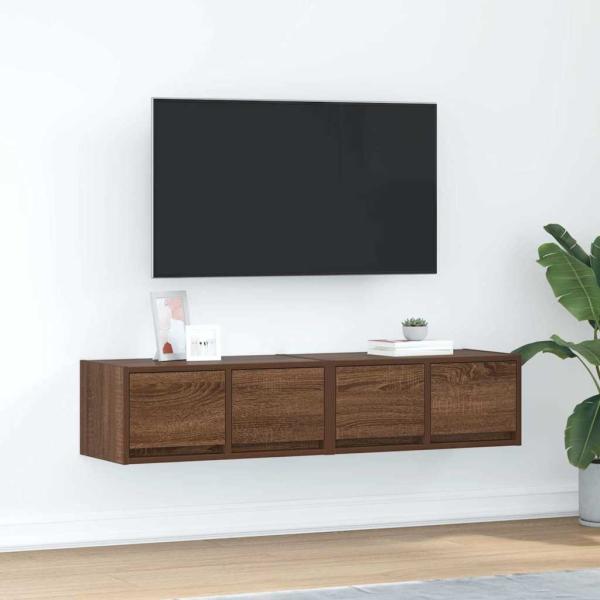 ARDEBO.de - TV-Schränke 2 Stk. Braun Eichen-Optik 60x31x25,5 cm